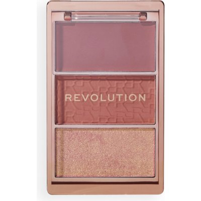Makeup Revolution Blush Icon Palette paleta tvářenek Aura Points Rose 9,8 g – Zboží Dáma