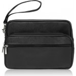 Abruzzo kožená pánská prostorná etue kabelka do ruky černá – Zboží Dáma