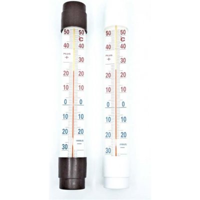 Gpol Teploměr okenní 26,5 x 3,5 cm, plastový - hnědý – Sleviste.cz