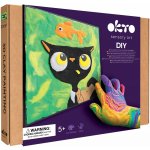 Okto černá kočka s rybkou – výtvarná sada malování hmotou podle čísel 29 × 29 cm – Hledejceny.cz
