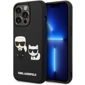 Pouzdro Karl Lagerfeld and Choupette 3D iPhone 14 Pro Max černé