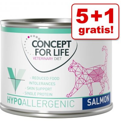 Concept for Life Veterinary Diet Hypoallergenic losos 6 x 185 g