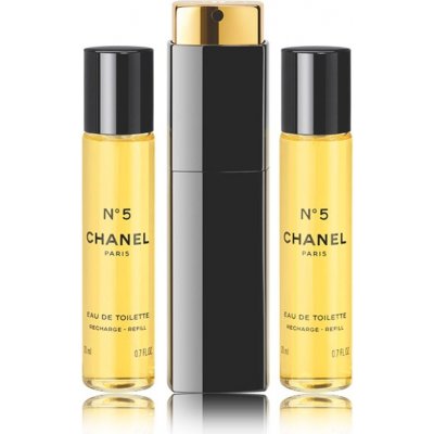 Chanel No.5 EDT plnitelný 20 ml + EDT náplň 2 x 20 ml dárková sada