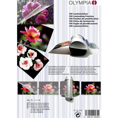 Olympia laminovací folie A4, DIN A5, DIN A6, 95 x 60 mm 80 micron 1 sada – Zbozi.Blesk.cz