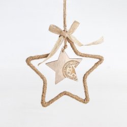 Eurolamp vánoční dekorace závěsná hvězda 27 x 15 x 0,5 cm 1 ks
