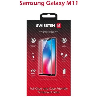 SWISSTEN 3D Full Glue pro Samsung M115 Galaxy M11 černé 54501780 – Zboží Mobilmania