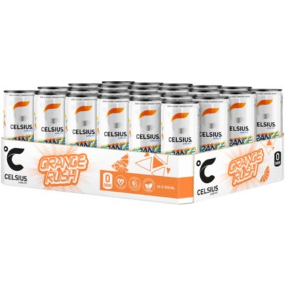 Celsius Orange Rush Pomeranč 24 x 355 ml – Zboží Mobilmania