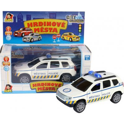 City Collection auto osobní SUV policie 10cm na baterie Světlo Zvuk 03229 – Zboží Dáma