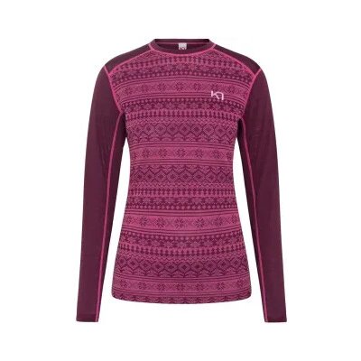 Kari Traa VILMA dámské merino triko se stojáčkem Wine – Zboží Dáma