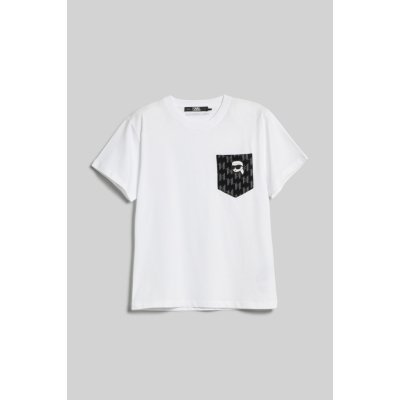 KARL LAGERFELD LOGO POCKET T-SHIRT bílá – Zbozi.Blesk.cz