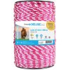 Lano pro elektrický ohradník, průměr 4,5 mm, růžovo-bílé, 200 m, 0,16 Ω/m