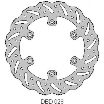 DELTA BRAKING brzdový kotouč zadní YAMAHA YZ 125 02-21, WRF 250 02-21, WR 250 02-07, YZ/YZF 250 02-21, WRF/YZF 02-21, WAVE (245X115X4mm) (6X6,5mm) (NG789X) – Zboží Mobilmania