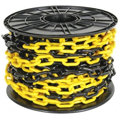 ProfiGaráž plastový řetěz na cívce 8 mm x 25 m žluto-černý – Zboží Mobilmania