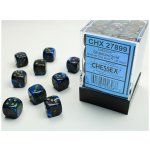 Chessex Sada kostek Lustrous 36x D6 12mm Shadow White/Gold – Zboží Mobilmania