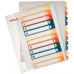 Rozlišovač plastový Esselte MAXI s označením 1-12, barevný – Zboží Živě