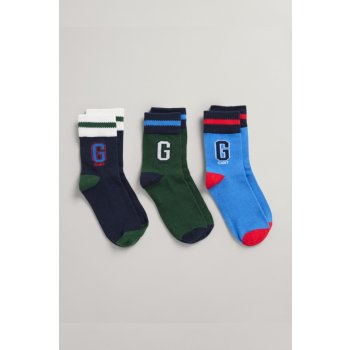 GANT D1. SOCKS 3 PACK modrá