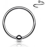 Šperky4U piercing kruh titan s kuličkou TIT1103-08102 – Zboží Dáma