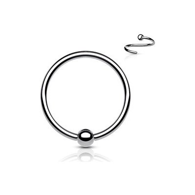 Šperky4U piercing kruh titan s kuličkou TIT1103-08102 – Zboží Dáma