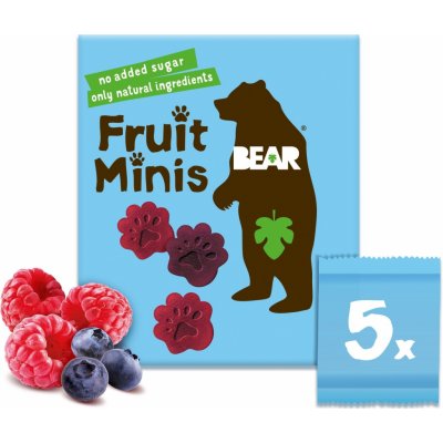 YOYO Bear Minis Malina a borůvka 5 x 20 g – Zbozi.Blesk.cz