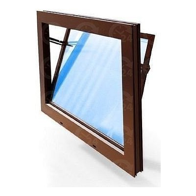 ACO Sklepní okno hnědé vyklápěcí plastové 100 x 50 cm dvojsklo 4+4 mm – HobbyKompas.cz