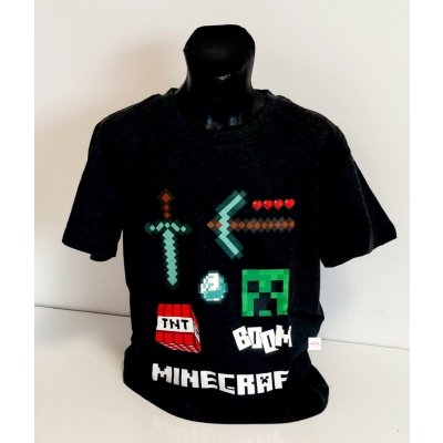 dětské tričko Minecraft BOOM černé