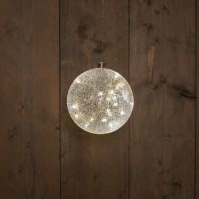 NIPEKO 9432242 Dekorativní vánoční LED baňka 2xAAA 15cm bílá – Hledejceny.cz