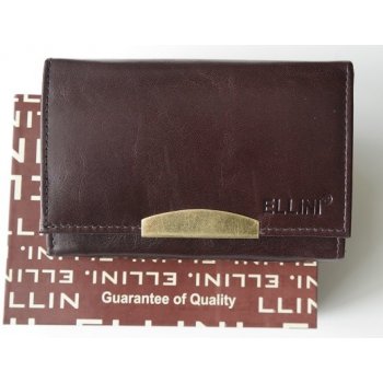 Tmavěhnědá dámská kožená peněženka ELLINI