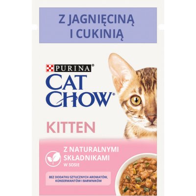 CAT CHOW s jehněčím masem a cuketou v omáčce 85 g – Zboží Mobilmania