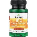 Swanson Vitamín B-12 500 mcg 100 kapslí – Hledejceny.cz