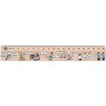 Metrie Didakt-M02 Dřevěné pravítko s potiskem Tiergerausche 20 cm – Zboží Živě