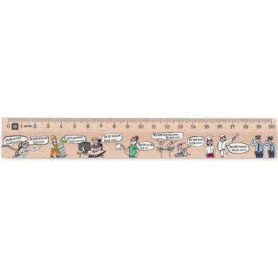 Metrie Didakt-M02 Dřevěné pravítko s potiskem Tiergerausche 20 cm – Zboží Živě