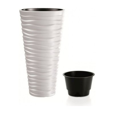 Prosperplast SAND SLIM Květináč 34,9 cm bílý – Zboží Dáma