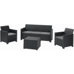 KETER EMMA 3 SEATER Set zahradní, grafit/šedá 17209489 – Zboží Dáma