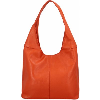 Velká dámská kožená kabelka Hayley oranžová – Zboží Mobilmania