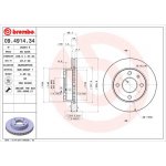 BREMBO Brzdový kotouč 09.4914.34 – Hledejceny.cz