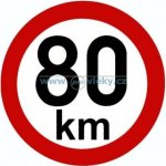 Tanatech Samolepka rychlost 80 km/hod 15cm – Zboží Dáma