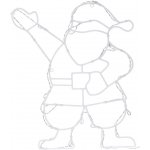 Home Styling Decoration Svítící okenní dekorace Santa Claus 24 LED 34 × 42 cm – Hledejceny.cz