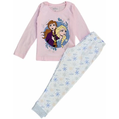 Dívčí pyžamo Frozen Anna a Elza růžové