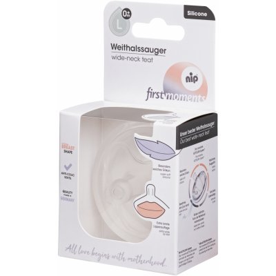 Nip First moments dudlík silikon transparentní 1ks – Zboží Dáma