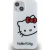 Pouzdro a kryt na mobilní telefon Hello Kitty IML Head Logo iPhone 13 White