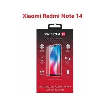 Swissten Full Glue Color pro Xiaomi Redmi Note 14 5G černé 8595217493049 – Zboží Živě
