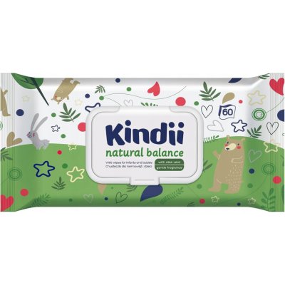 Kindii Natural Balance vlhčené ubrousky pro děti a kojence 3 x 60 ks – Hledejceny.cz
