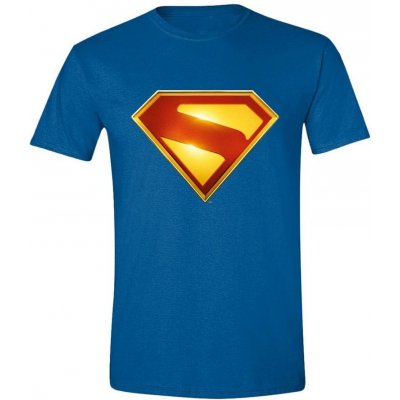 CurePink: pánské tričko DC Comics|Superman: Hlavní logo [TS006SPM] modrá – Zboží Dáma