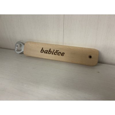 Dřevotéka - Dřevěný otvírák na pivo velký - babičce – Hledejceny.cz