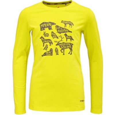 Head SILVANA Dětské triko s dlouhým rukávem žlutá – Zboží Dáma