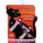 Red Dingo postroj s vodítkem pro kočky Breezy Love Pink 12 mm – Sleviste.cz