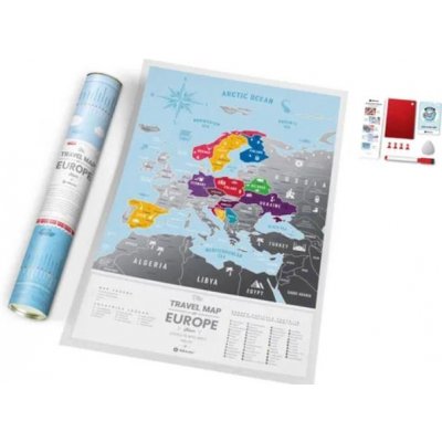 Stírací mapa Evropy – Sleviste.cz