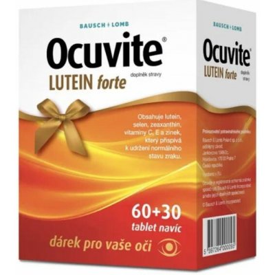 JELFA Bausch+Lomb Ocuvite Lutein Forte 60+30 tablet – Hledejceny.cz