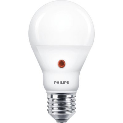 Philips A60 LED žárovka 6.5W = 60W 806 lm 4000K denní bila se soumrakovým senzorem – Zboží Mobilmania