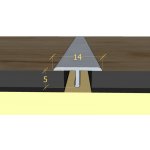 Küberit 290 přechodový profil imit. nerezi F2G 14x6mm 2,7 m – Sleviste.cz